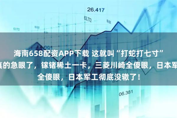 海南658配资APP下载 这就叫“打蛇打七寸”！日本这次是真的急眼了，镓锗稀土一卡，三菱川崎全傻眼，日本军工彻底没辙了！